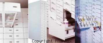 colonne de tiroirs pharmacie