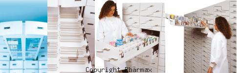 colonne pharmacie a tiroirs