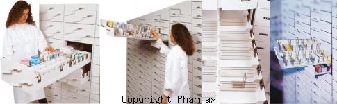 image colonnes pharmacie a tiroirs