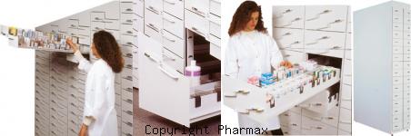 colonne tiroire pharmacie