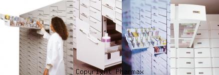 image vente colonne tiroir pharmacie