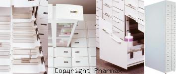 colonnes Optimum pour gain de surface en pharmacie