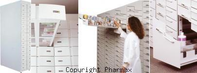 image colonnes Pharmax 2 pour gain de surface en pharmacie
